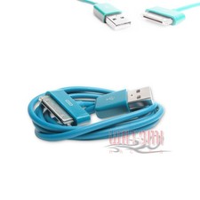 100X 3FT USB 30PIN AQUA BLUE CABLE DATA CHARGER FOR GALAXY TAB 7