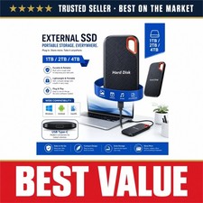 Portable External SSD 1TB 2TB USB-C Fast Storage for Laptop Mac PC picture