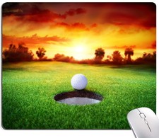 Mouse Pad, Ball in Hole Golf Mouse Pad Rectangle Custom Designs, Waterproof A... picture