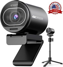 Cámara web 4K, cámara web con zoom, micrófono y control remoto sensor 4K, NUEVO picture