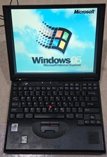Vintage IBM Thinkpad 600 Laptop Windows 95 & DOS/Win 3.11, Floppy, Works Great picture