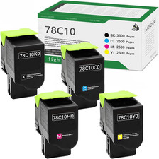 78C10 High Yield Compatible Toner Cartridge CS421 Replacement for Lexmark CS421 picture
