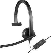 Logitech H570e Wired Headset Mono Headphones Noise-Cancelling Microphone USB picture