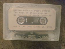 ULTRA RARE 1984 Steve Wozniak Apple Computer Audio Cassette Tape 