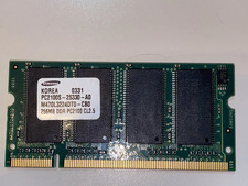 SAMSUNG 256MB PC2100 266MHz M470L3224DT0-CB0 SODIMM Laptop/Netbook Memory picture