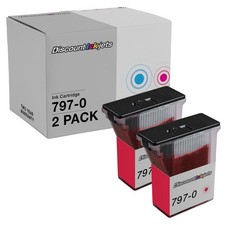 2PK 797-0 for Pitney Bowes K700 Flourescent Red Ink Cartridge MailStation K700 picture