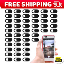 50 Pcs Black Ultra-Thin Webcam Cover Slide, Laptop Camera Privacy Protectors picture