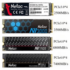 Netac 2TB 1TB 500GB 256GB M.2 PCIe SSD 2280 NVMe Internal Solid State Drive lot picture