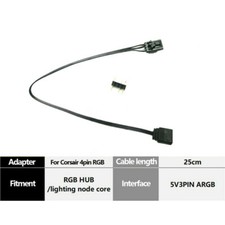 New For Corsair 4Pin RGB to Standard ARGB 3-Pin 5V 25cm Adapter Connector US picture