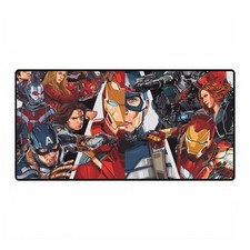 Captain America Vs Iron Man Civil War Split Art Mouse Pad Desk Mats Marvel Comic picture
