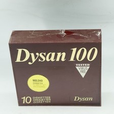Vintage Dysan 100 MD2HD 5.25” Floppy Disks 10 Pack Sealed Double Sided HD | IBM picture