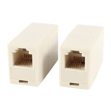 2 x RJ11 6P4C Female to Female Connector Telephone Cable Coupler Adapter picture