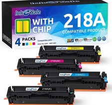 218A Toner Cartridge Set 4 Pack With Chip Compatible Replacement for HP 218A 218 picture