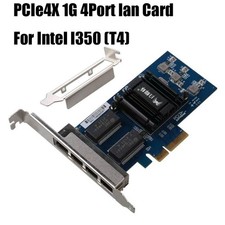 Intel i350-T4 Quad Port lan Card 1G Gigabit PCIe 4x RJ45 NIC pfSense ESXi Server picture