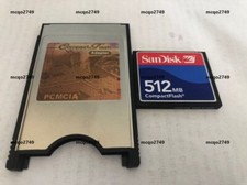 SANDISK 512MB Compact Flash +ATA PC card PCMCIA Adapter JANOME Machine picture