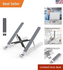Elegant White Laptop Holder - Foldable & Ergonomic Design for Ultimate Comfort picture