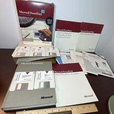 1990 Microsoft PowerPoint 2.01 Macintosh Desktop Presentation Program COMPLETE picture