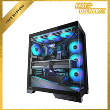 Aqua 9 ATX PC Case, Full View Tempered Glass, 5 ARGB Fans, Support Dual 360mm picture