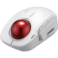 Digio2 Trackball Mouse Small Wireless 5-Button Laser Index Finger White JP picture