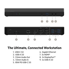 Belkin INC007TTBK Universal USB-C Triple Display Dock with 3 HDMI Ports, 2 picture