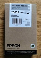 03-2019 GENUINE EPSON T6059 LIGHT LIGHT BLACK 110ml K3 INK STYLUS PRO 4800 4880 picture