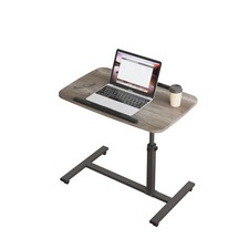 Adjustable Overbed Bedside Table with Wheels Hospital Bed Table Portable Comp... picture