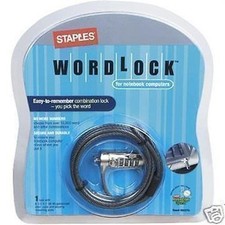 LOCK NOTEBOOK COMPUTER SECURITY COMBINATION WORDLOCK picture