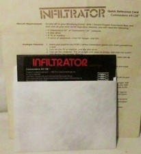 Mindscape Infiltrator Disk and Reference Card for Commodore 64/128 5.25 Floppy picture