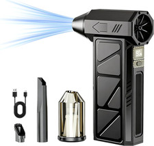 Compressed Air Duster, 130000 RPM Cordless Electric Air Duster, 4-Speed Adjustab picture