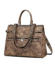 Laptop Bag for Women Designer PU Leather, 15.6inch picture