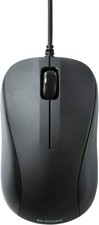 ELECOM Mouse wired S size Small 3 button USB optical Black ROHS Directive M picture