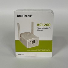 BrosTrend AC1200 Ethernet to Wi-Fi Adapter AC7 Dual Band White - New/Sealed picture