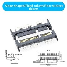 10pcs SATA 7+15P male connector Slope-shaped/fixed column/Floor stickers picture