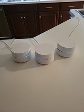 Lot Of 3 GOOGLE WIFI Access Point Router GJ2CQ Google + Power Cords  White AS-IS picture