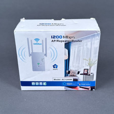WiFi Repeater Router Extender AC1200M 1200Mbps Dual Band 2 Port White picture