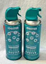 Set of 2 ~ iDuster Electronics Compressed Air Duster ~ Blasts Away Dust ~ 10 oz picture