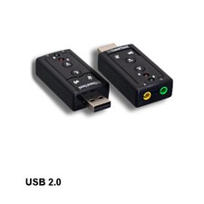 USB 2.0 Audio Adapter Virtual 7.1 Channels Mic Sound for PC MAC Linux Black picture