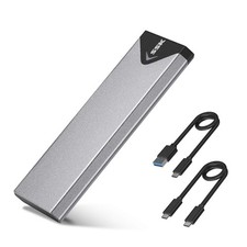 SSK M.2 NVME SATA SSD Enclosure, Improved RTL9210B Chip NVME, Space Gray  picture