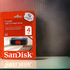 SanDisk Cruzer 4GB USB 2.0 Flash Drive Password Protection Black/Red NIB SEALED picture
