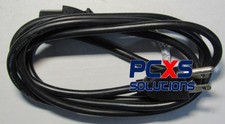 Power cord (Black) - 18 AWG, three conductor, 2.3m (7.5ft) long - Has straight picture