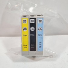Genuine Epson 79 Ink Cartridges 3 Pack T0791 T0794 T0795 New Sealed OEM picture
