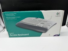 Retro Logitech Access Y-SR34 RT7R13 Media Enhanced Keyboard UK Layout PS/2 picture