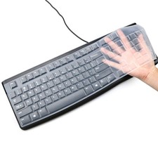 Silicone Keyboard Cover Skin for Logitech K120 & MK120 Ergonomic Desktop USB ... picture