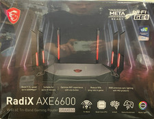 MSI - RADIXAXE6600 - WiFi 6E Tri-Band Gaming Router - Black picture