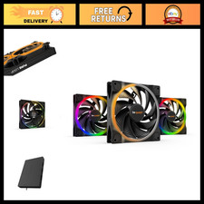 High-Speed 140mm ARGB Case Fans - Triple Pack, PWM, Quiet Operation, Black picture