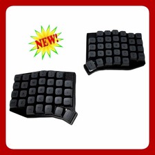 Split Ergonomic Mechanical Keyboard Wireless 2.4GHz Ortholinear Black Gray New picture