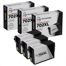 LD Reman Epson 702XL T702XL120 High Yield Black Ink Cartridges 3-Pack picture