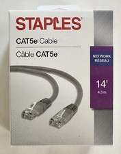 Staples CAT5e Cable Network 14ft Cat5e cable - New In The Box picture
