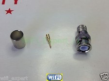 1 BNC Male RF Crimp Coax Cable Connector LMR-400 Belden 9913 RG8 RG213 RFC400 US picture