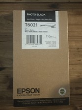 06-2021 GENUINE EPSON T6021 PHOTO BLACK 110ml INK STYLUS PRO 7800 9800 7880 9880 picture